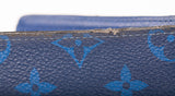 Authentic Louis Vuitton Cobalt Blue Monogram Taigarama Wallet