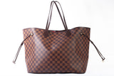 Authentic Louis Vuitton Damier Ebene MM Neverfull Tote Bag
