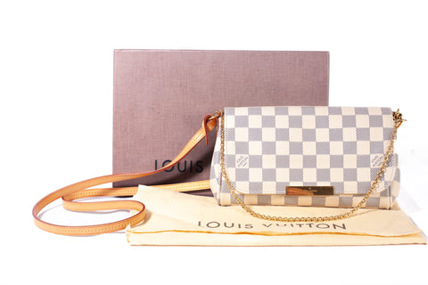 Authentic Louis Vuitton Damier Azur Favorite PM