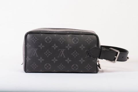 Authentic Louis Vuitton Monogram Eclipse Dopp Kit Toilet Pouch