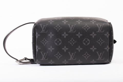 Authentic Louis Vuitton Monogram Eclipse Dopp Kit Toilet Pouch