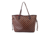 Authentic Louis Vuitton Damier Ebene Neverfull MM Handbag