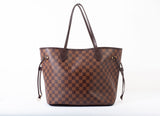 Authentic Louis Vuitton Damier Ebene Neverfull MM Handbag