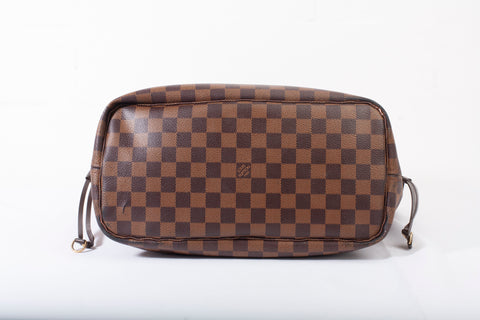 Authentic Louis Vuitton Damier Ebene Neverfull MM Handbag