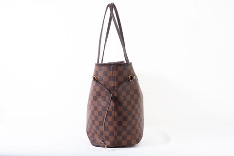 Authentic Louis Vuitton Damier Ebene Neverfull MM Handbag