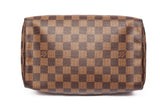 Authentic Louis Vuitton Damier Ebene Canvas Speedy 25 Handbag