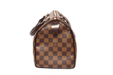 Authentic Louis Vuitton Damier Ebene Canvas Speedy 25 Handbag