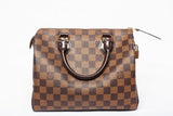 Authentic Louis Vuitton Damier Ebene Canvas Speedy 25 Handbag