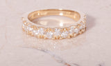 Brand New 14k Yellow Gold Lab Grown Diamond Half Eternity Band