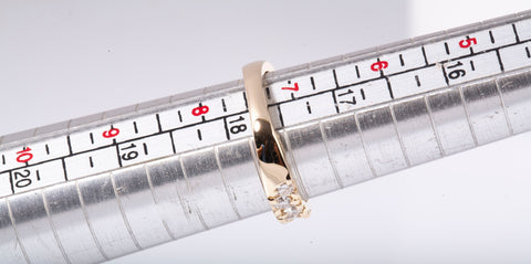Brand New 14k Yellow Gold Lab Grown Diamond Half Eternity Band