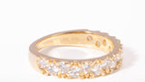 Brand New 14k Yellow Gold Lab Grown Diamond Half Eternity Band