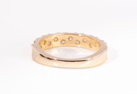 Brand New 14k Yellow Gold Lab Grown Diamond Half Eternity Band