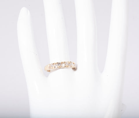 Brand New 14k Yellow Gold Lab Grown Diamond Half Eternity Band
