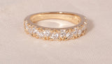 Brand New 14k Yellow Gold Lab Grown Diamond Half Eternity Band