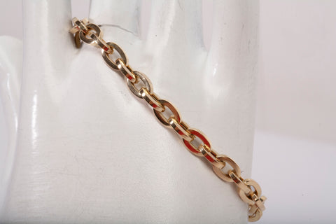 Ladies 14k Yellow Gold Cable Link Bracelet 6.25"