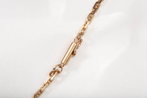 Ladies 14k Yellow Gold Fancy Link Chain Size 19"