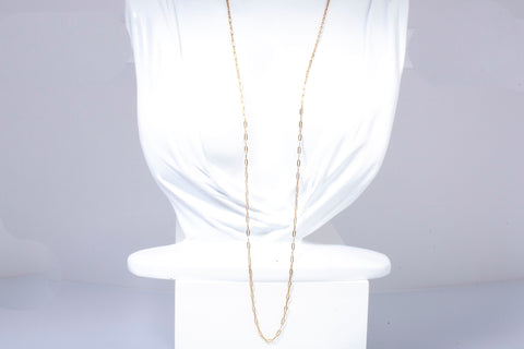 Unisex 14k Yellow Gold Paperclip Link Chain 24''