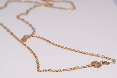 Unisex 14k Yellow Gold Paperclip Link Chain 24''