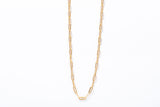 Unisex 14k Yellow Gold Paperclip Link Chain 24''