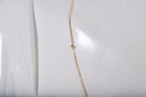 Ladies 18k Yellow Beaded by the Yard Chain 17"