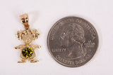 14k Yellow Gold Cubic Zirconia August Birthstone Daughter Pendant