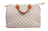 Authentic Louis Vuitton Damier Azur Canvas Speedy 35 Handbag