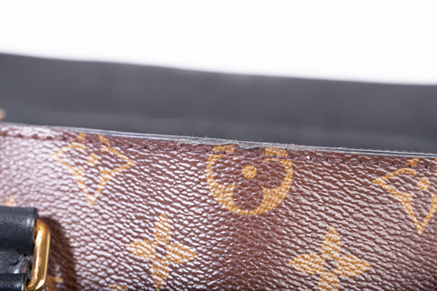 Authentic Louis Vuitton Monogram Flower Tote Black Shoulder Bag