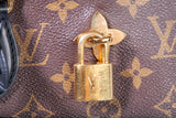 Authentic Louis Vuitton Monogram Flower Tote Black Shoulder Bag