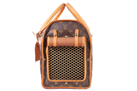 Authentic Vintage LOUIS VUITTON Monogram Canvas Sac Chien 40 Pet Carrier