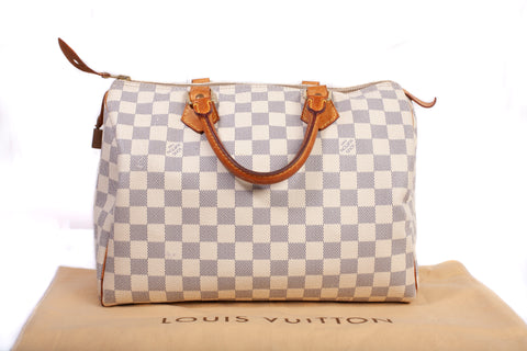 Authentic Louis Vuitton Damier Azur Canvas Speedy 30"