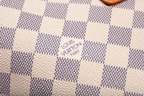 Authentic Louis Vuitton Damier Azur Canvas Speedy 35 Handbag