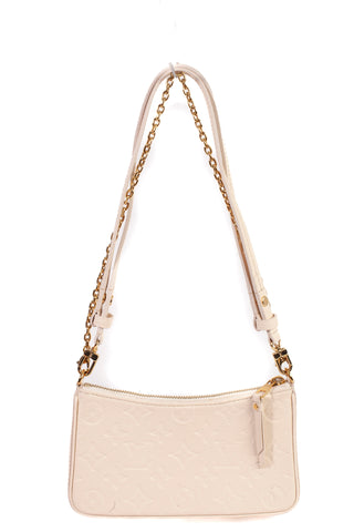 Authentic Cream Louis Vuitton Empreinte Easy Pouch On Strap