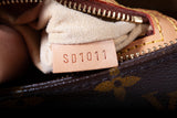 Authentic Louis Vuitton Brown Monogram Canvas Looping MM Shoulder Bag