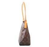 Authentic Louis Vuitton Brown Monogram Canvas Looping MM Shoulder Bag