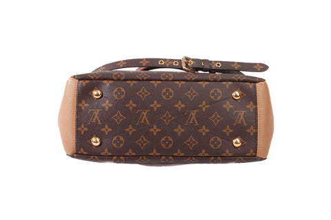 Authentic Louis Vuitton Brown Monogram Canvas Pallas Tote Bag