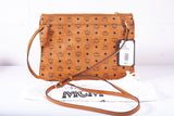 Authentic MCM Cognac Visetos Crossbody Pouch