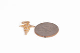 Unisex 14k Yellow Gold Dainty Medical Pendant