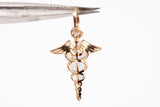 Unisex 14k Yellow Gold Dainty Medical Pendant