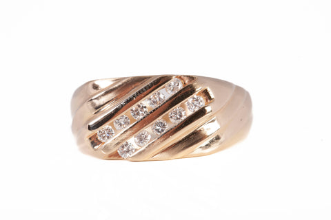Men's 14k Yellow Gold Diamond Ring .40CTW