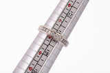 Unisex 14k White Gold Channel-Set Round Cut Diamond Wedding Band