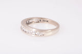 Unisex 14k White Gold Channel-Set Round Cut Diamond Wedding Band