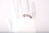 Unisex 14k White Gold Channel-Set Round Cut Diamond Wedding Band
