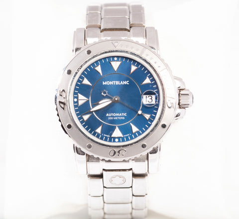MontBlanc Meisterstuck Sport 7148 Stainless Steel Blue Men's Automatic Watch