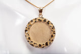 Men's 10k Yellow Gold Medallion Nugget Picture Pendant