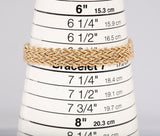 Ladies 14k Yellow Gold Rope Braided Bracelet Size 6.75"