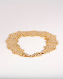 Ladies High Polished Mesh Bracelet 14k Yellow Gold