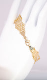 Ladies High Polished Mesh Bracelet 14k Yellow Gold