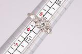 Ladies 14k White Gold 3-Stone Illusion Set Diamond Engagement Ring 0.32ctw