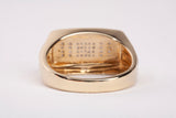 Gentlemen's 10k Yellow Gold Pave Signet Diamond Ring