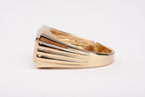 Gentlemen's 10k Yellow Gold Pave Signet Diamond Ring